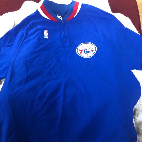 Maillot Vintage Philadelphia Sixers Warm Up Majestic - Très Rare Taille 2XL-3XL